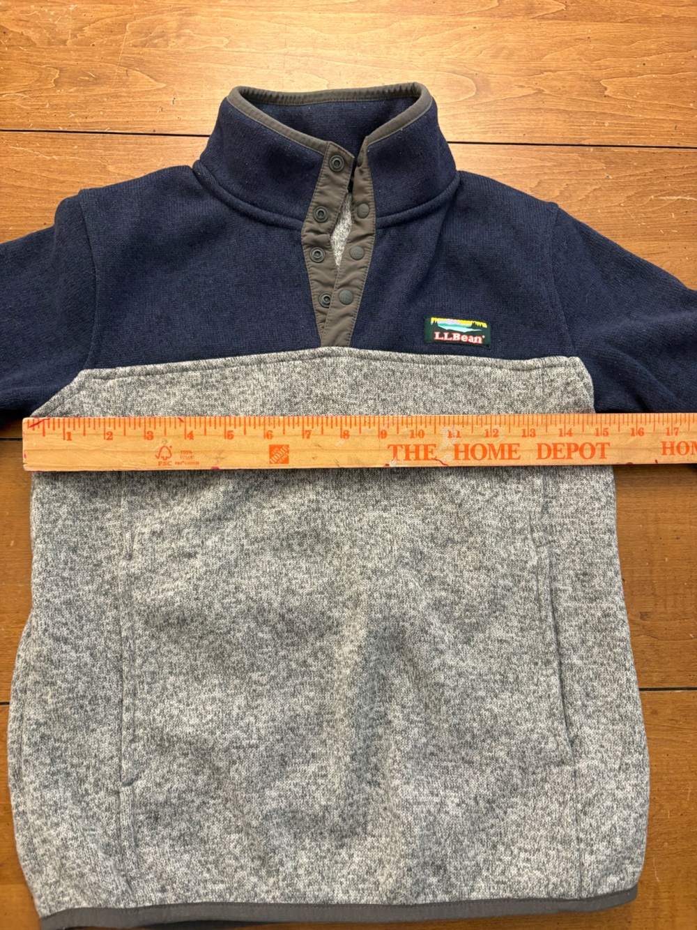 LL Bean fleece boys pullover size 8